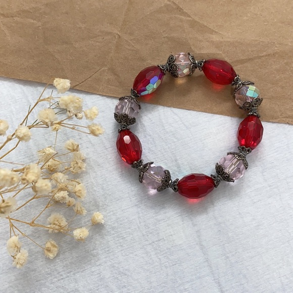 5 Beaded Jade Bracelets - Picture 6 of 6